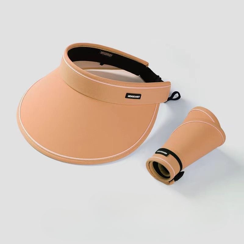 Wholesale of Large Eave Folding Hollow Top Cotton Sun Protection Caps